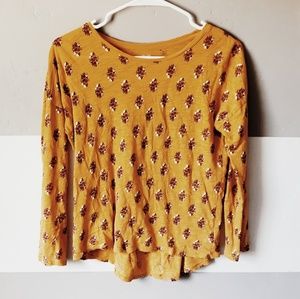 Old navy | womens mustard floral top